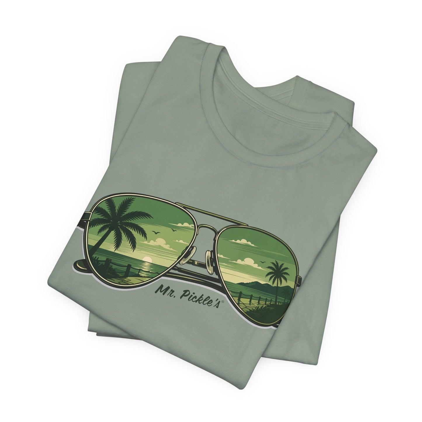 Mr. Pickle's August Sticker SunglassesTee – Bella Canvas T-shirt