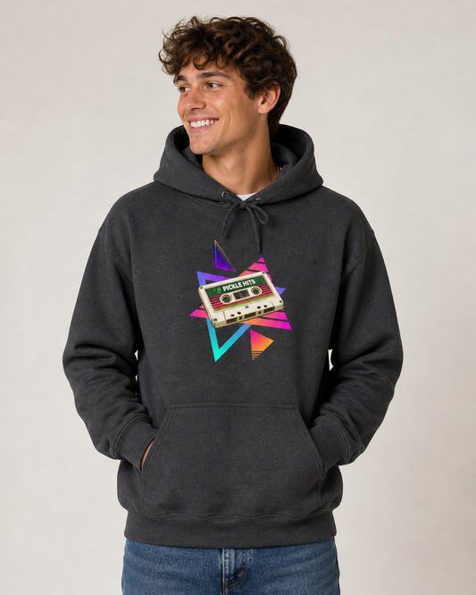 Mr. Pickle's May Sticker 2026 Cassette Tape 'Pickle Hits' Retro Graphic Hoodie