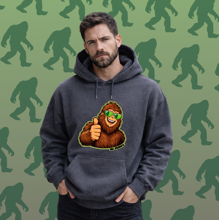 Mr. Pickle's Big Foot Pullover Hoodie - March Sticker Design