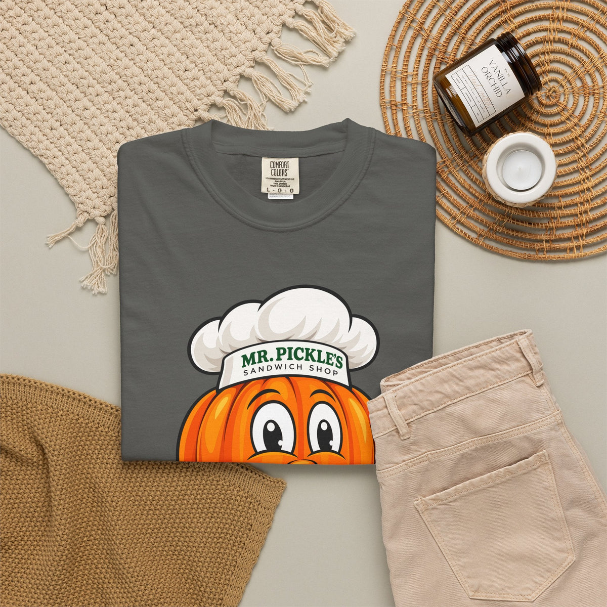 Mr. Pickle's October Sticker - Comfort Colors T-shirt