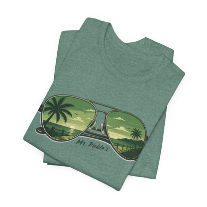 Mr. Pickle's August Sticker SunglassesTee – Bella Canvas T-shirt
