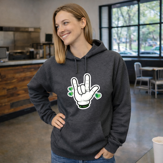 Mr. Pickle's Love Sign Tee April Sticker Hoodie