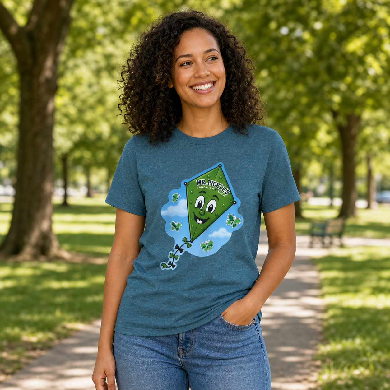 Mr. Pickle's September Sticker Kite Tee – Bella Canvas T-shirt