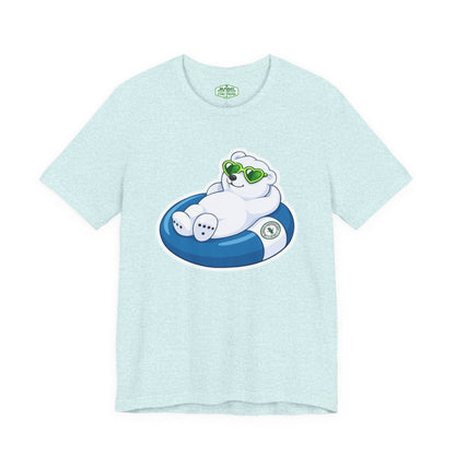 Mr. Pickle's June Sticker Polar Bear Float Tee  - Bella Canvas T-shirt