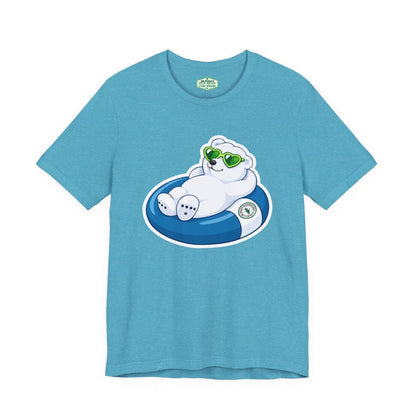 Mr. Pickle's June Sticker Polar Bear Float Tee  - Bella Canvas T-shirt