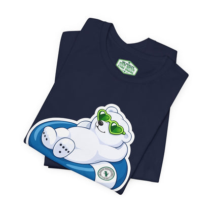 Mr. Pickle's June Sticker Polar Bear Float Tee  - Bella Canvas T-shirt