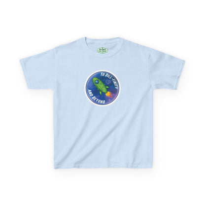 Light blue t-shirt with a graphic design on a white background