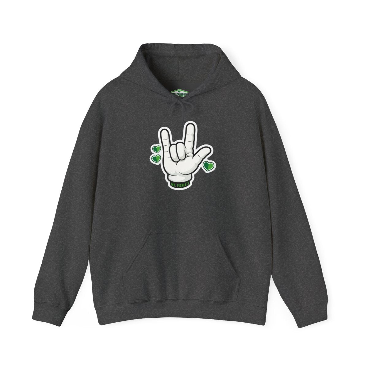 Mr. Pickle's Love Sign Tee April Sticker Hoodie