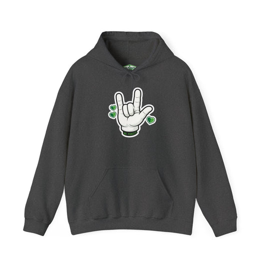Mr. Pickle's Love Sign Tee April Sticker Hoodie