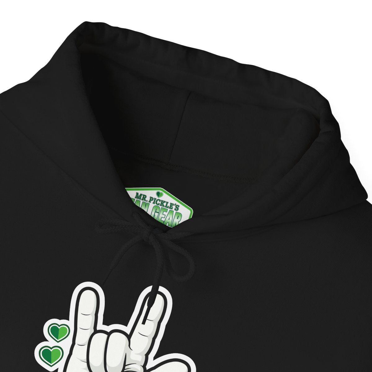 Mr. Pickle's Love Sign Tee April Sticker Hoodie
