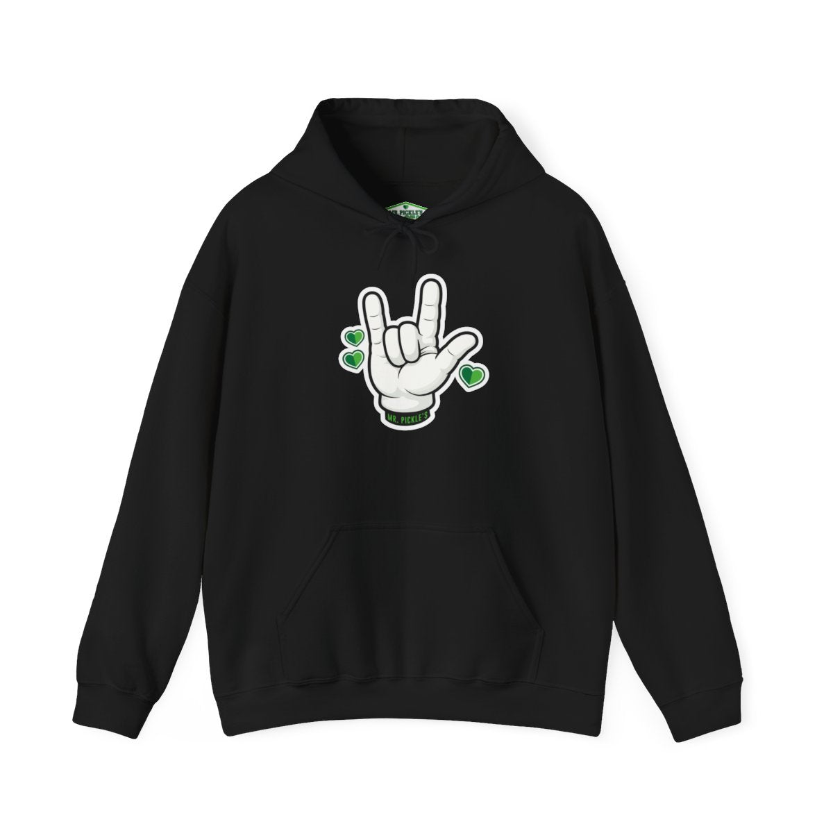 Mr. Pickle's Love Sign Tee April Sticker Hoodie