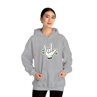 Mr. Pickle's Love Sign Tee April Sticker Hoodie