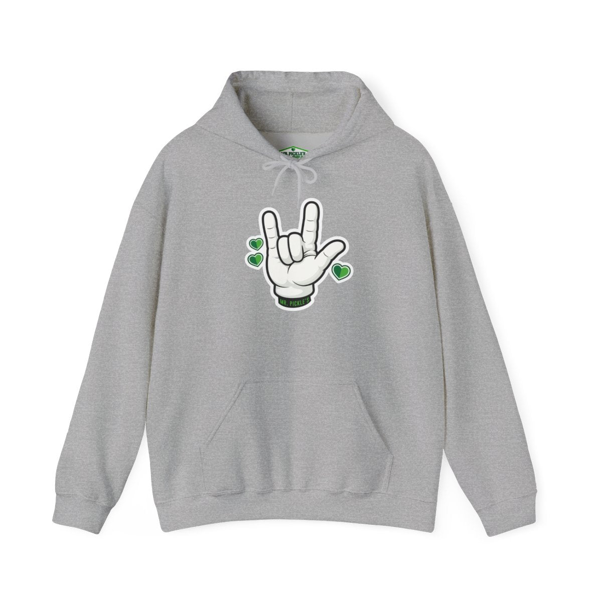 Mr. Pickle's Love Sign Tee April Sticker Hoodie